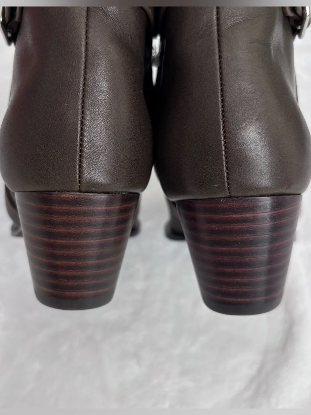 REBECCA MINKOFF Brown Bowery Buckle Ankle Square Pointy Toe Bootie--NEW--7.5